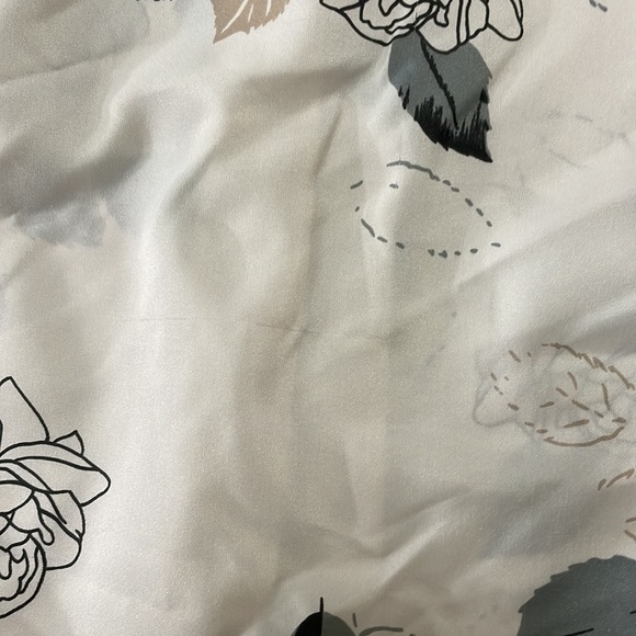 🌸Clearance! 🌸 Cream Floral Neck Tie Formal Shirt Size Unknown - Picture 8 of 8